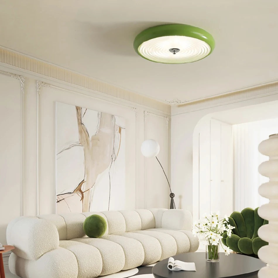 Nordic Simple Medieval Round Bedroom Ceiling Light -Homdiy