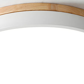 Wood Nordic LED Round Flush Ceiling Light -Homdiy