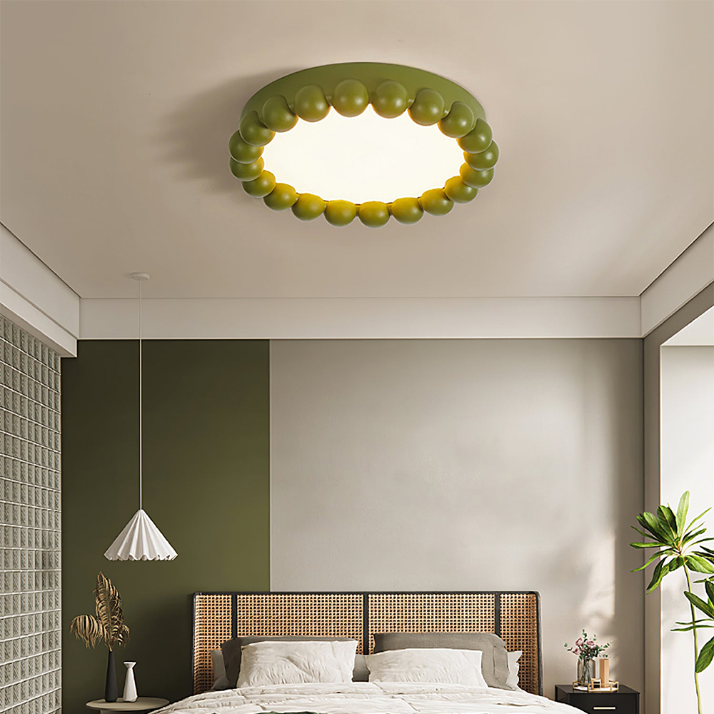 Molina LED Green Bedroom Ceiling Lamp -Homdiy