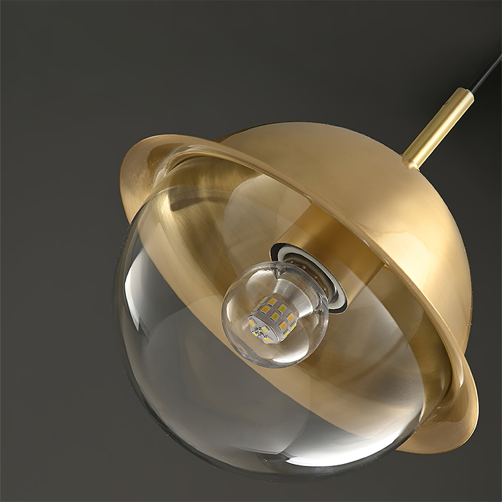 Simple Luxury Copper Glass Pendant Light -Homdiy
