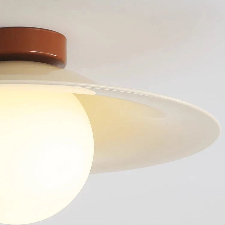 French Cream Iron Led Ceiling Lamp -Homdiy