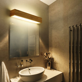 Nordic Wood Rustic LED Bathroom Vanity Wall Lighting -Homdiy