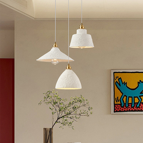 Nordic Wabi-Sabi Style Pendant Lights Cream Iron Lamps -Homdiy