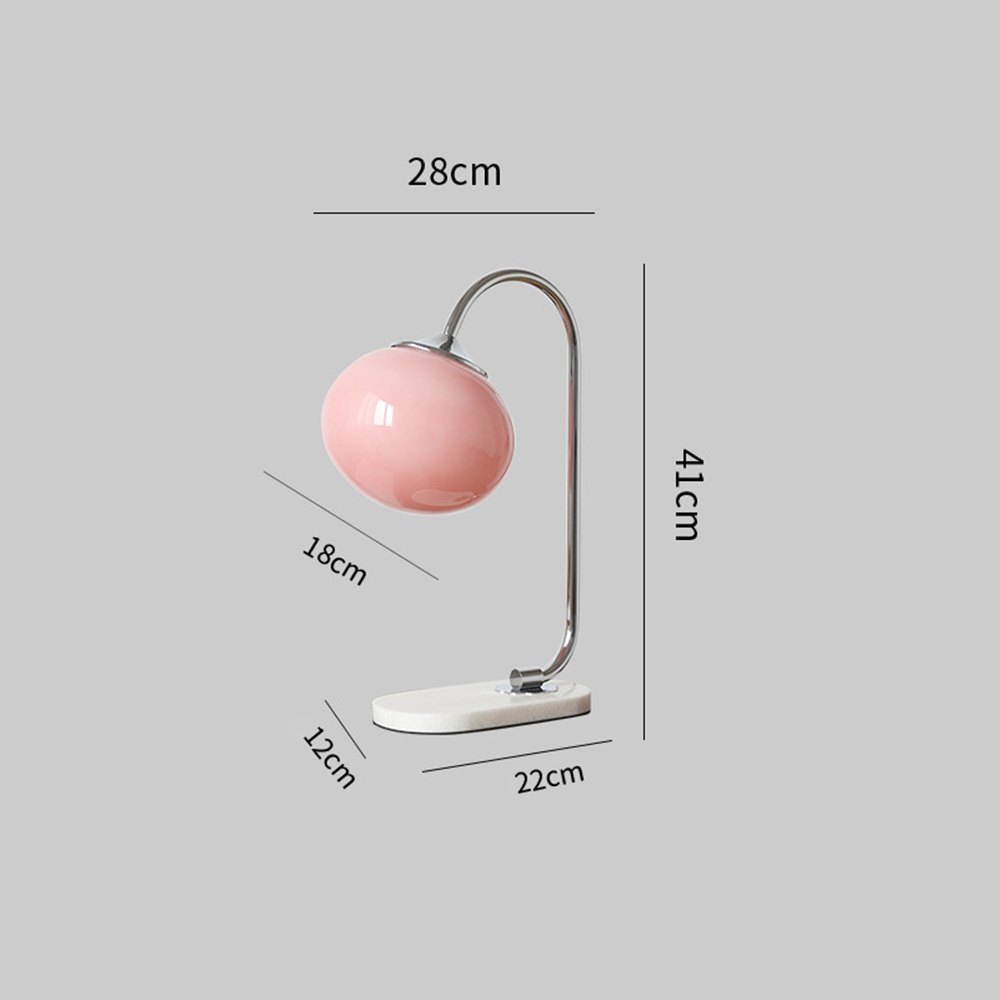 Marshmallow Metal Glass Table Lamp -Homdiy