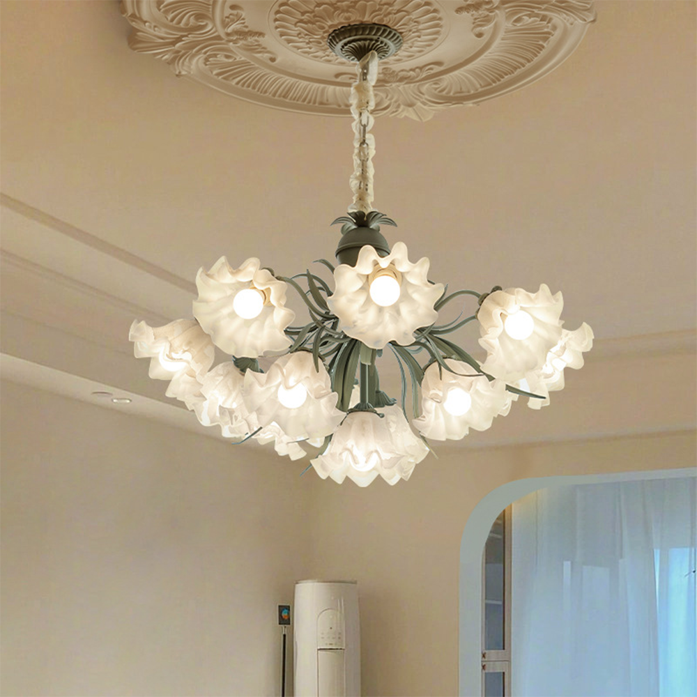 Pastoral Style Lily of the Valley Flower Chandelier -Homdiy