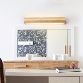Nordic Wood Rustic LED Bathroom Vanity Wall Lighting -Homdiy