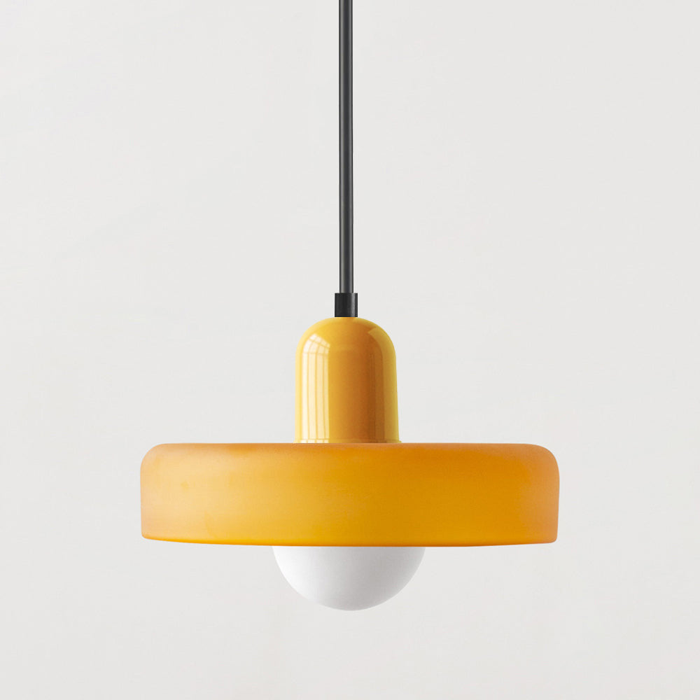 Modern Bauhaus Stained Glass Rod Pendant Light -Homdiy