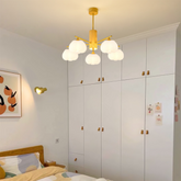 Creative Wooden Cotton Balls Living Room Chandelier -Homdiy