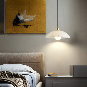 French Glass Lampshade Pendant Lights Living Room -Homdiy