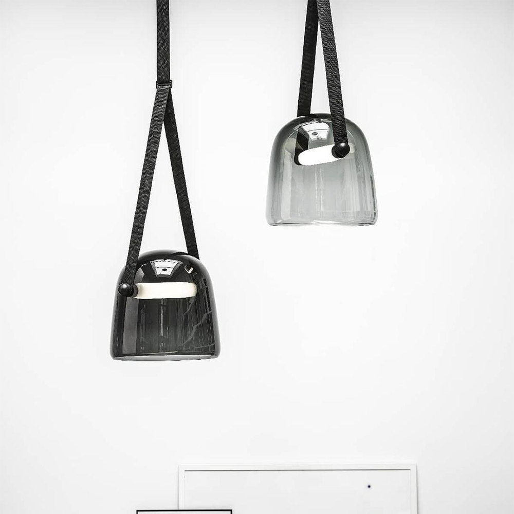 Nordic Post-Modern Creative Glass Art Leather Pendant Light -Homdiy