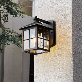 Simple Alessio Black Outdoor Wall Lamp -Homdiy