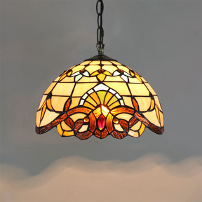 Vintage Mediterranean Stained Glass Tiffany Pendant Light -Homdiy