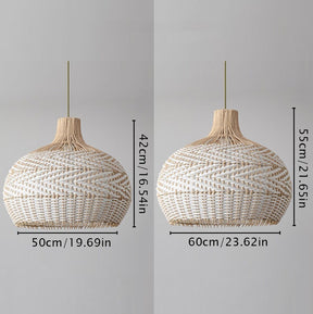 Retro Wicker Rattan Bamboo Pendant Lamp -Homdiy