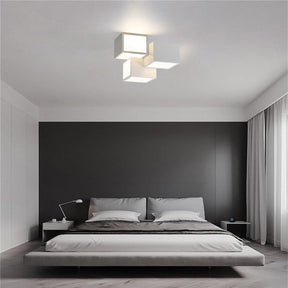 White & Black Square LED Ceiling Lamp -Homdiy