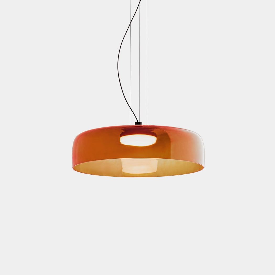 Modern Bowl-shaped Suspension Levels Glass Pendant Light -Homdiy