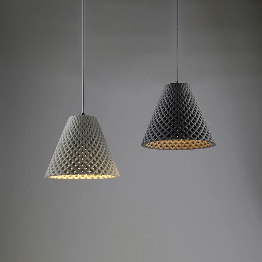 Black White Grey Pendant Cone Hanging Ceiling Lamp -Homdiy