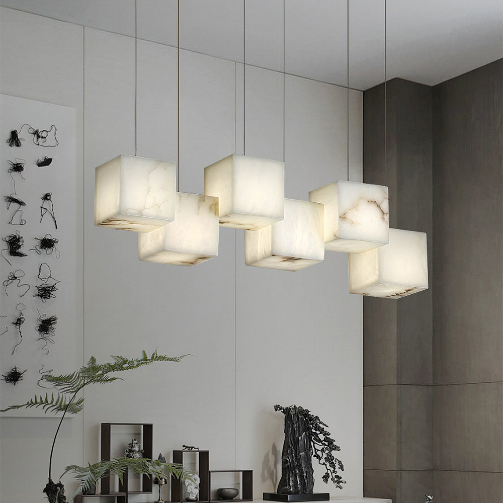 Multiple Boxes Artistic Geometric Shape Modern Elegant Hanging Light Fixture -Homdiy