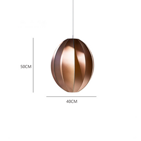 Classic Ribbon Oval Pendant Light For Living Room -Homdiy
