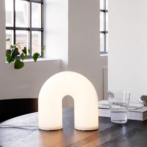Arch White Metal Table Lamp -Homdiy
