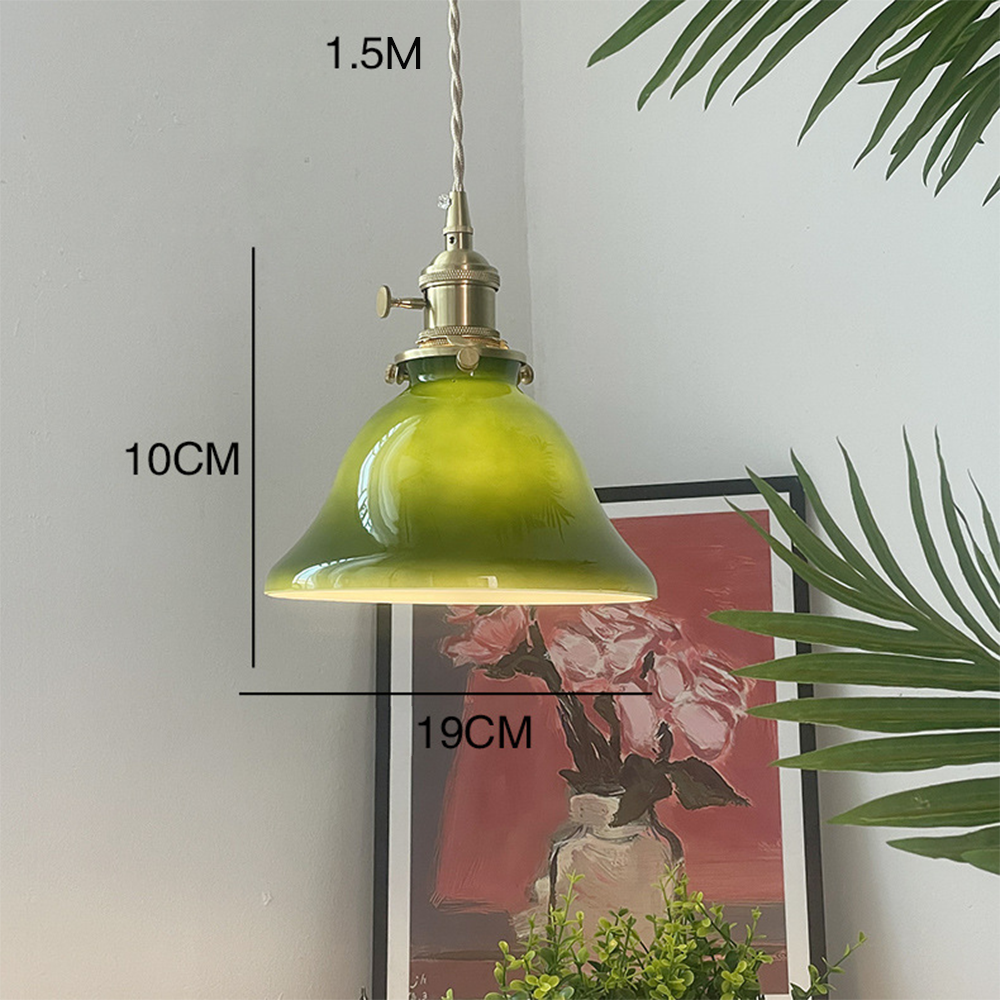 Rustic Industrial Farmhouse Hanging Glass Pendant Light -Homdiy