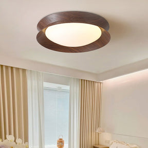 Modern Wood Grain Round Ceiling Light -Homdiy