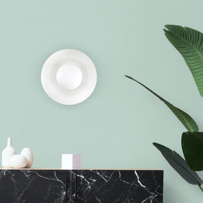 Modern Disc White Ceramic Wall Light -Homdiy