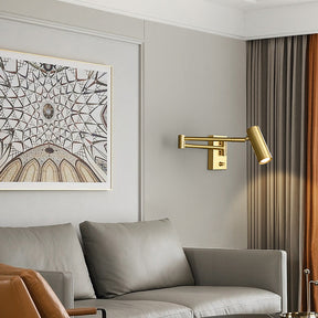 Modern Luxury Brass Rotatable Wall Light -Homdiy