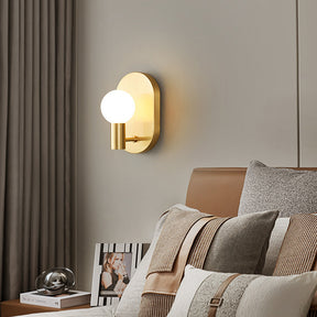 Minimalist Mini Bedside Brass Wall Light -Homdiy