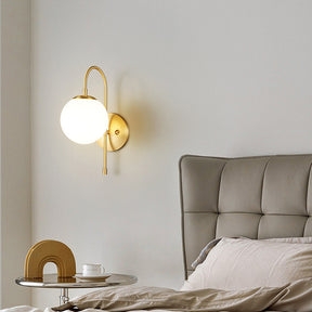 Contemporary Simple Round Copper Wall Light -Homdiy