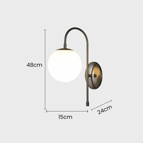 Contemporary Simple Round Copper Wall Light -Homdiy