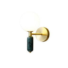 Marble Brass Bedside Wall Light -Homdiy