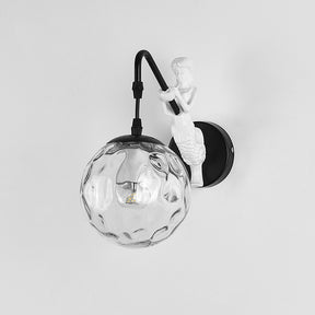 Retro Lantern Shape Clear Wall Light -Homdiy