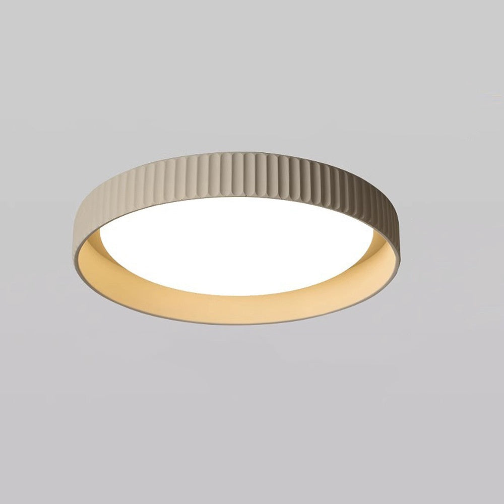 Scandinavian Round Cement LED Ceiling Light -Homdiy