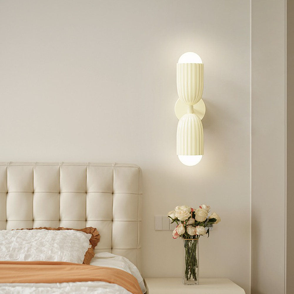 Cream Double Headed Bedside Wall Light -Homdiy