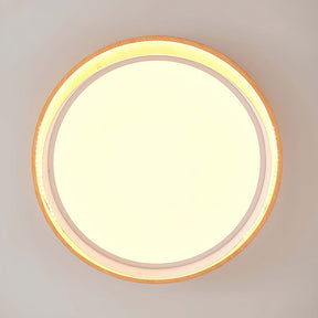 Retro Natural Round LED Bedroom Ceiling Light -Homdiy