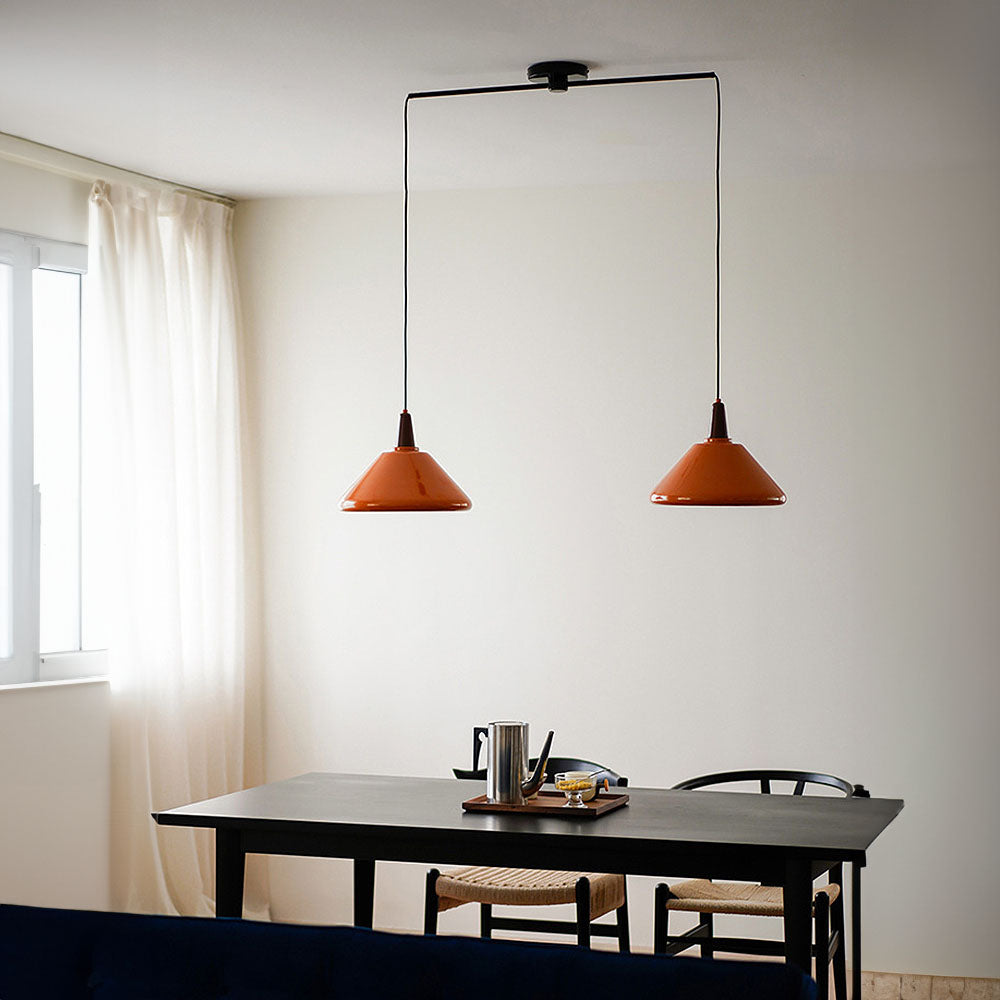 Bauhaus Orange Simple Living Room Pendant Lights -Homdiy