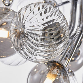 Modern Designer Style Cluster Bubble Grape Glass Chandelier