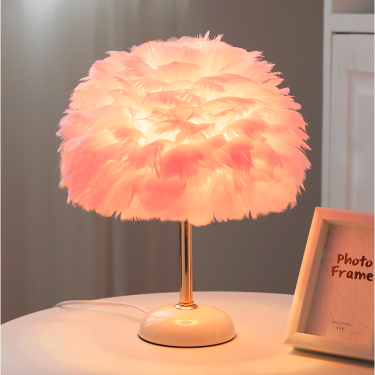 Modern Feather Table Lamp -Homdiy