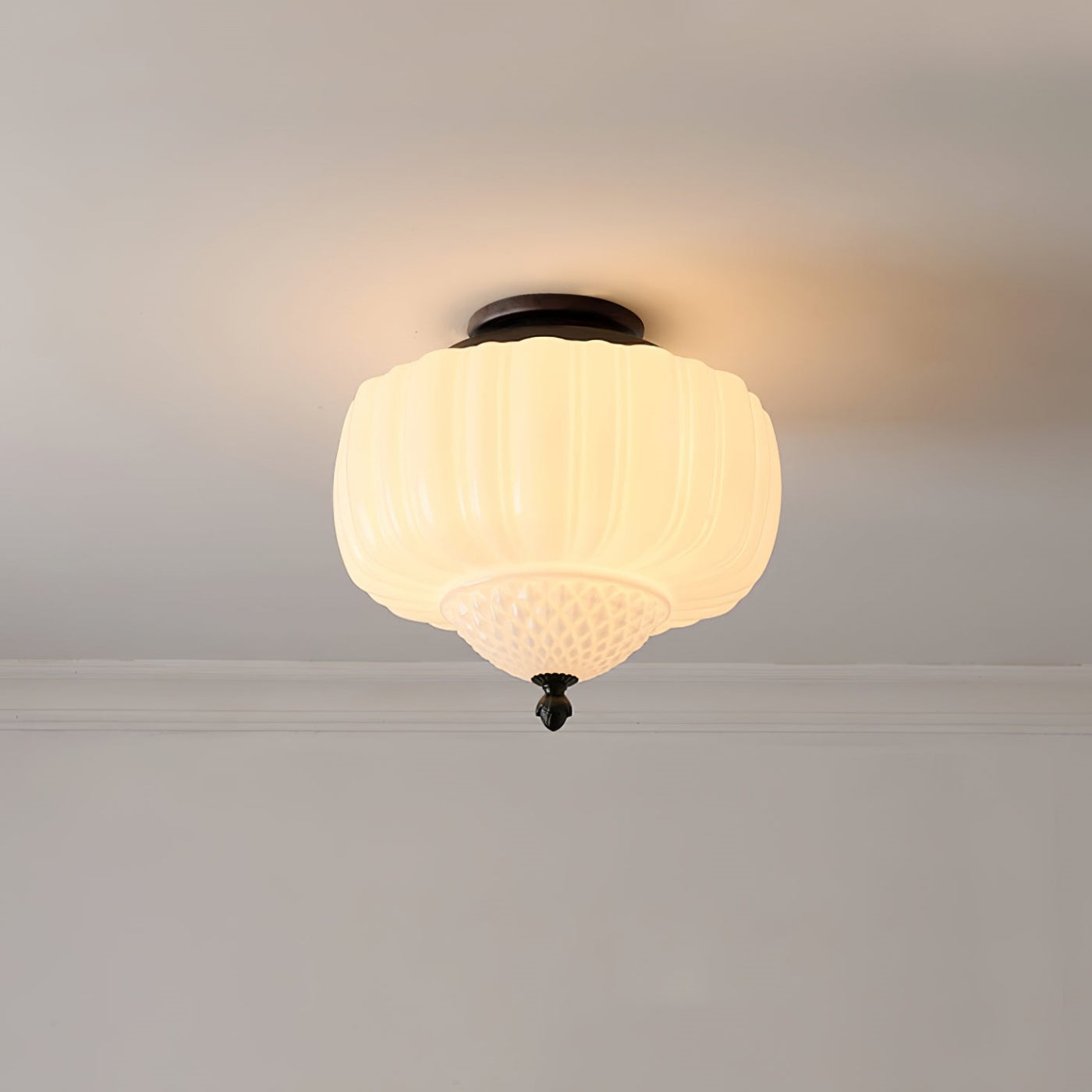 White  Cream Round Ceiling Lighting -Homdiy