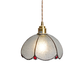 Vintage Stained Glass Dome Tiffany Pendant Light -Homdiy