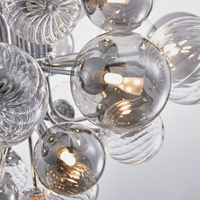 Modern Designer Style Cluster Bubble Grape Glass Chandelier -Homdiy