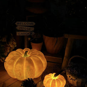 Cute Yellow Portable Pumpkin Table Lamp -Homdiy