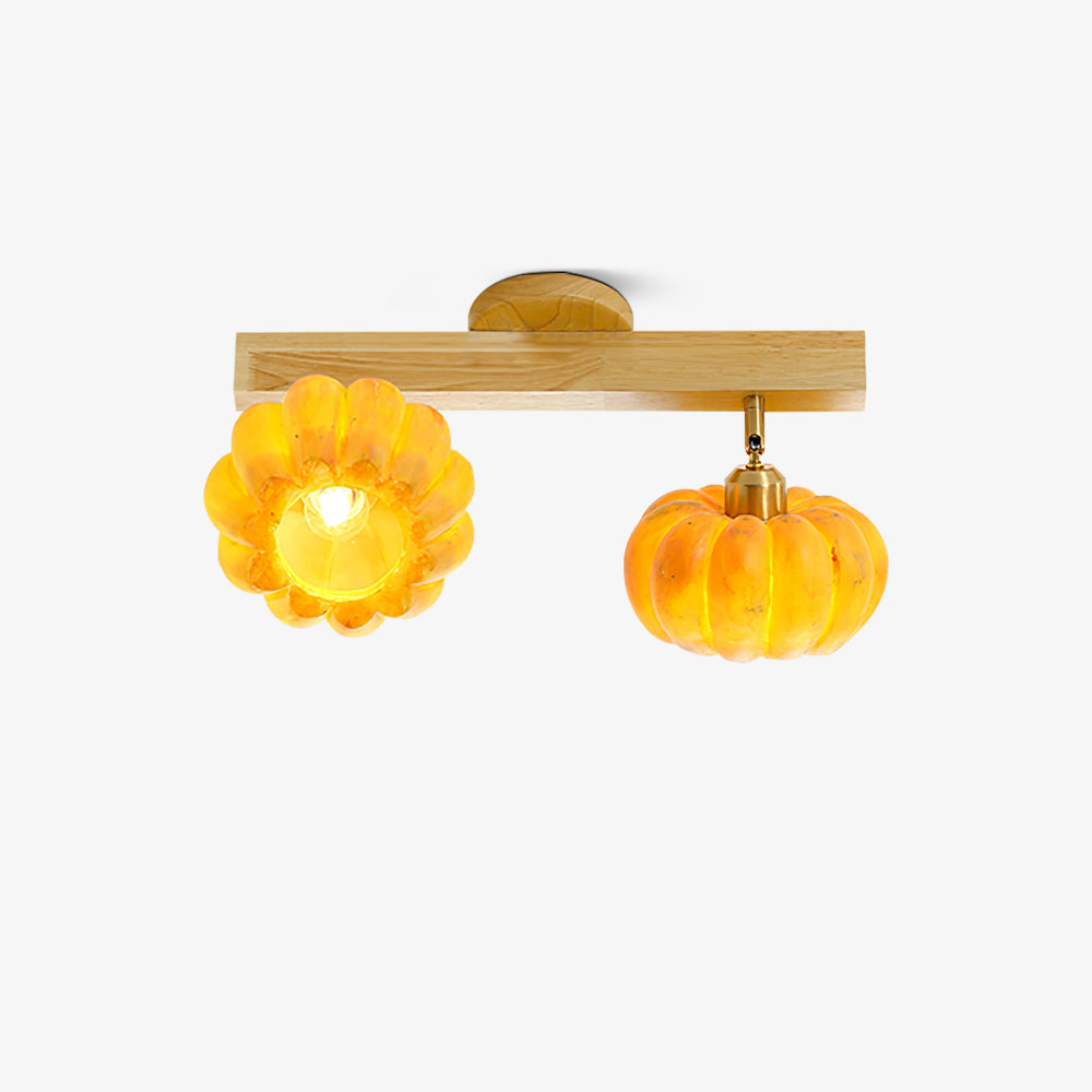 Yellow Pumpkin Multi Head Ceiling Lamp -Homdiy