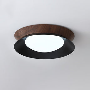 Modern Wood Grain Round Ceiling Light -Homdiy