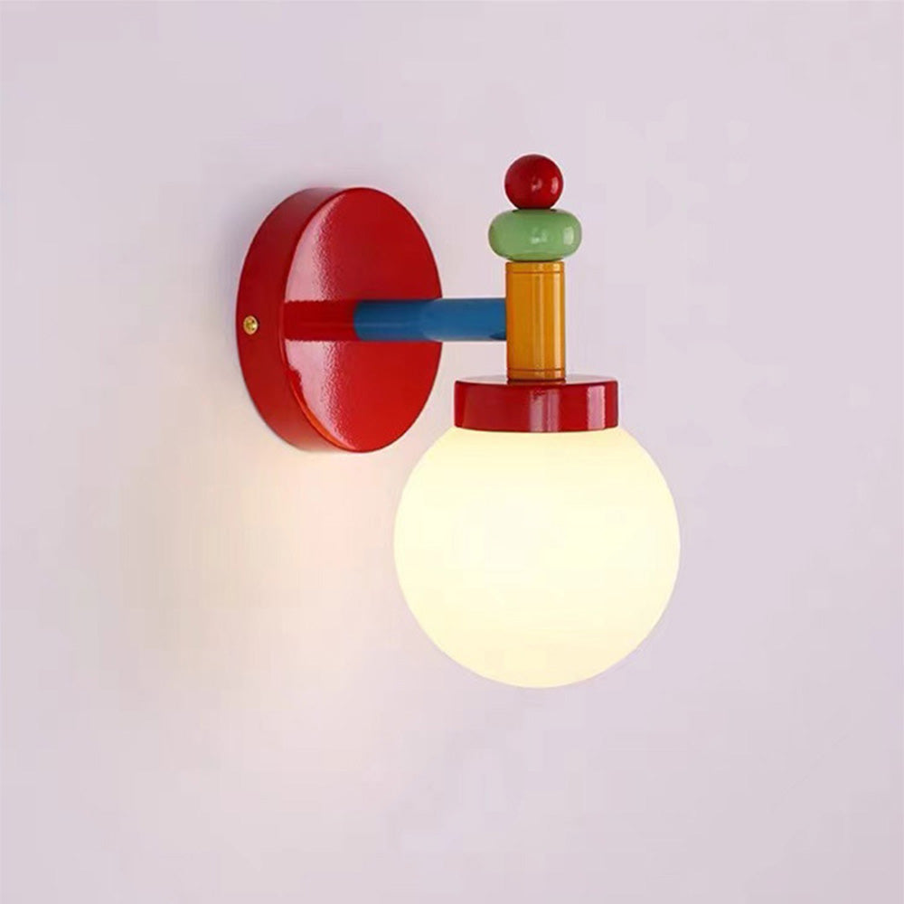 Creative Multicolor Spherical Glass Wall Light -Homdiy