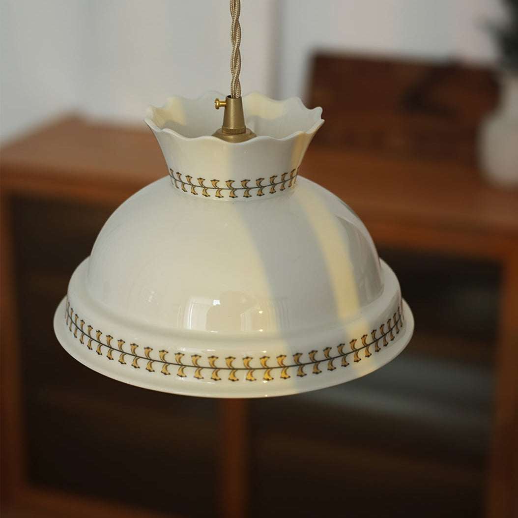 Modern Luminaire Pendant Lamp Glass And Metal Pendant Light -Homdiy