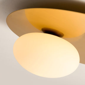 Simple Metal Round Glass Ceiling Light -Homdiy