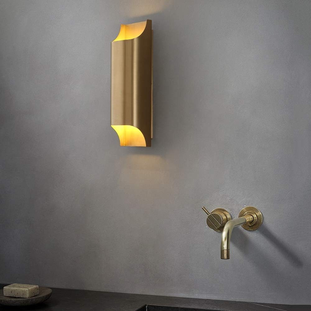 Modern Square Copper Wall Light -Homdiy