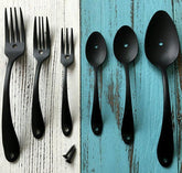 Black Spoon Fork Kitchen Cabinet Handles And Drawer Pulls -Homdiy