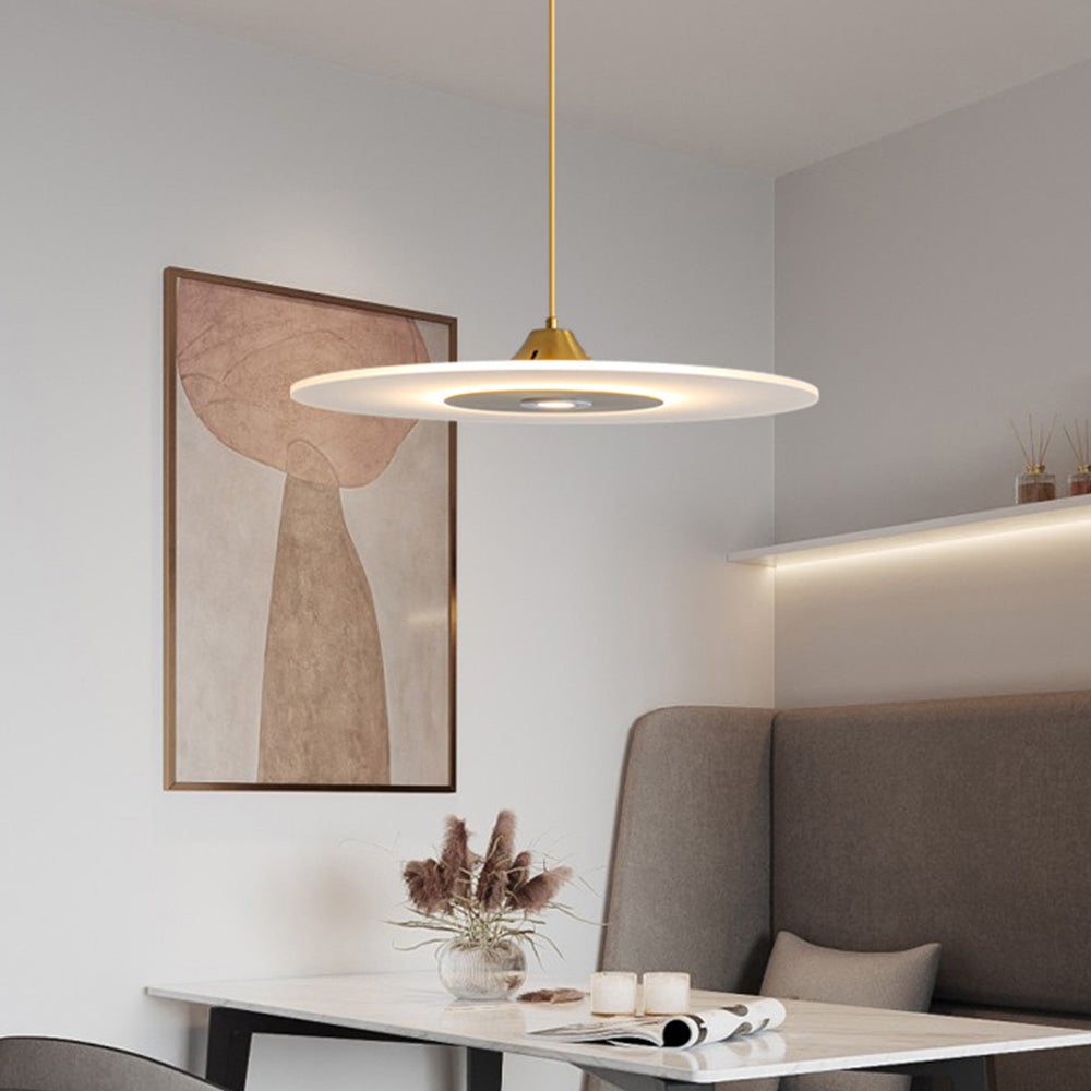 Modern Round LED Black Pendant Light For Dining Table -Homdiy